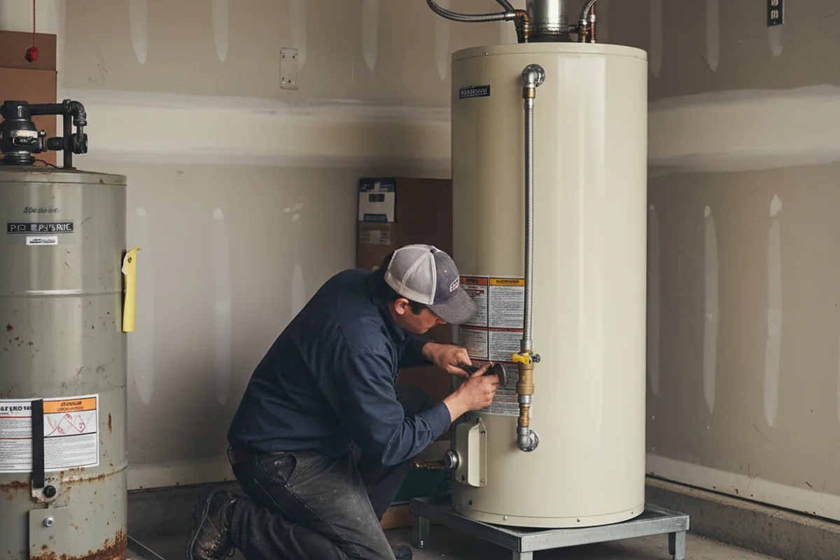 Water heater and shutoff valve replacement in Granite Quarry